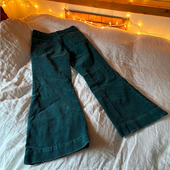 Vintage Eileen "Plum Blossom" Teal Corderoy Pants - Picture 5 of 6